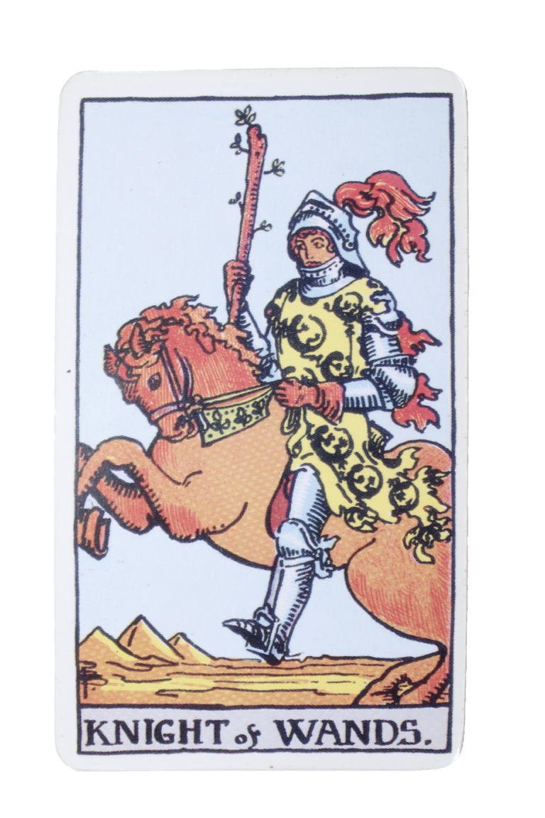 12. Caballero de Bastos - Tarot de Liz