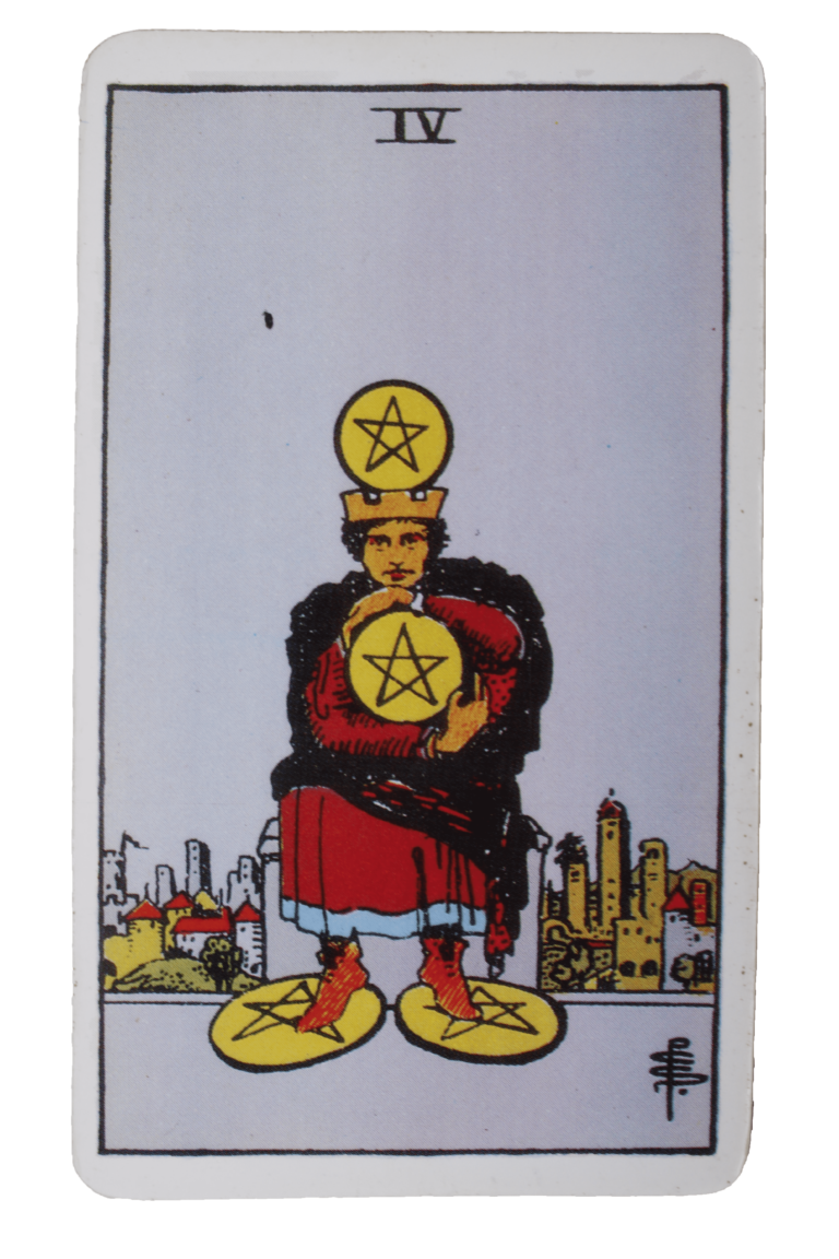 4. Cuatro de Oros - Tarot de Liz